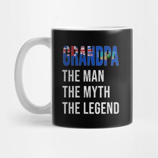 Grand Father Montserratian Grandpa The Man The Myth The Legend - Gift for Montserratian Dad With Roots From  Montserrat Mug